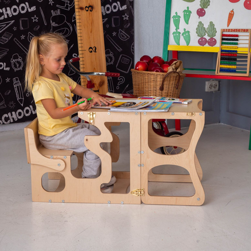Convertible Kitchen Tower - Wooden children's learning tower - image 2 | Labebe