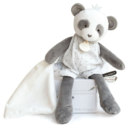 Attrape-Reve Panda Plush With Doudou - Soft toy with a handkerchief - image 1 | Labebe