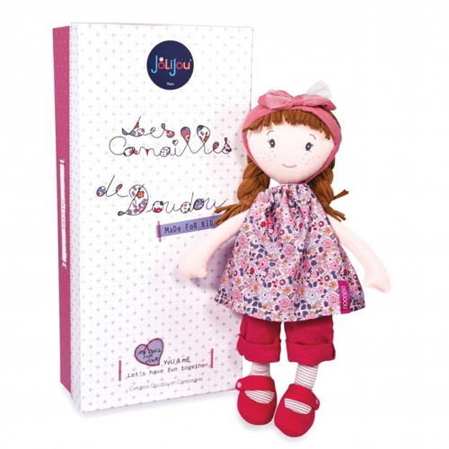Jolijou Les Canailles Capucine Fleurs Roses - Мягкая детская кукла - изображение 1 | Labebe