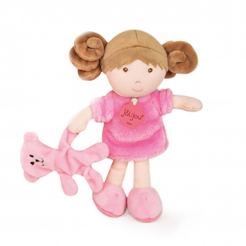 Jolijou Ma Premiere Poupee Rose - Мягкая детская кукла - изображение 2 | Labebe