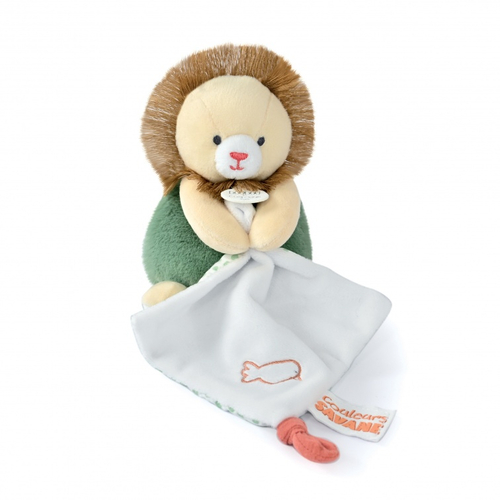 Lion Plush With Comforter - Мягкая игрушка с платочком и держателем для пустышки - изображение 2 | Labebe
