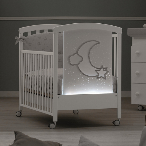 Erbesi Moon Bianco Wifi - Детская кроватка на колесиках - изображение 5 | Labebe