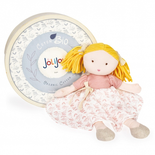 Jolijou Les Joliflores En Coton Bio Camelia Rose - Мягкая детская кукла - изображение 1 | Labebe