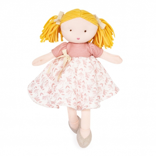 Jolijou Les Joliflores En Coton Bio Camelia Rose - Мягкая детская кукла - изображение 2 | Labebe