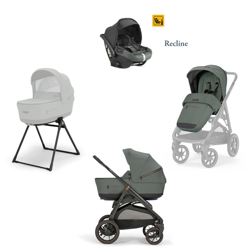 Inglesina Aptica XT Darwin RC Taiga Green - Baby modular stroller with a car seat and bassinet stand - image 6 | Labebe