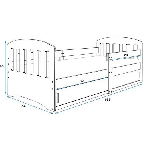 Interbeds Classic Graphite - Wooden bed for teens with an integrated storage box - image 5 | Labebe