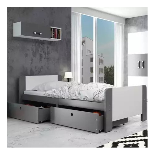 Interbeds Arek Graphite - Подростковая деревянная кровать - изображение 1 | Labebe