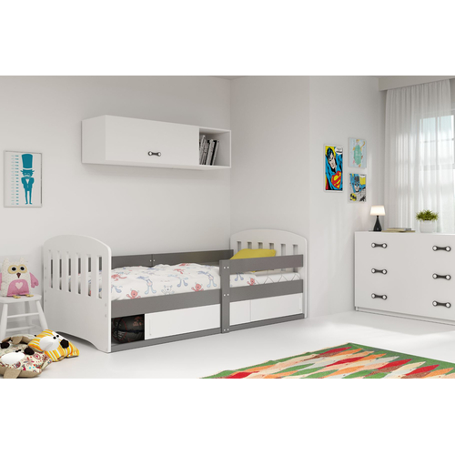 Interbeds Classic Graphite - Wooden bed for teens with an integrated storage box - image 2 | Labebe