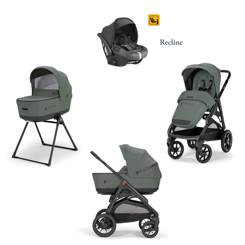 Inglesina Aptica XT Darwin RC Taiga Green - Baby modular stroller with a car seat and bassinet stand - image 1 | Labebe