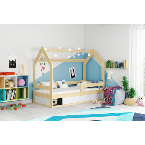 Interbeds Domek Pine - Wooden bed for teens with an integrated storage box - image 2 | Labebe