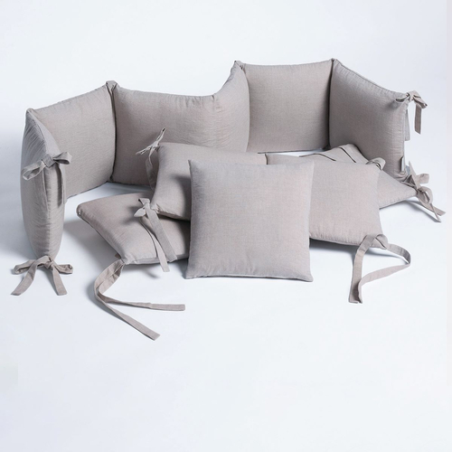 Perina Soft Cotton Grey - Бортики на детскую кроватку - изображение 3 | Labebe