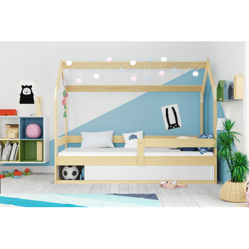 Interbeds Domek Pine - Wooden bed for teens with an integrated storage box - image 3 | Labebe