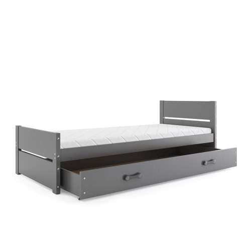Interbeds Bartek Graphite - Wooden bed for teens - image 3 | Labebe