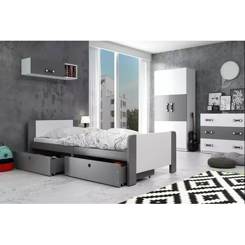 Interbeds Arek Graphite - Wooden bed for teens - image 2 | Labebe