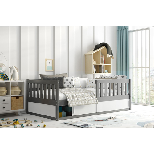 Interbeds Smart Graphite - მოზარდის ხის საწოლი ჩაშენებული სათავსოთი - image 2 | Labebe