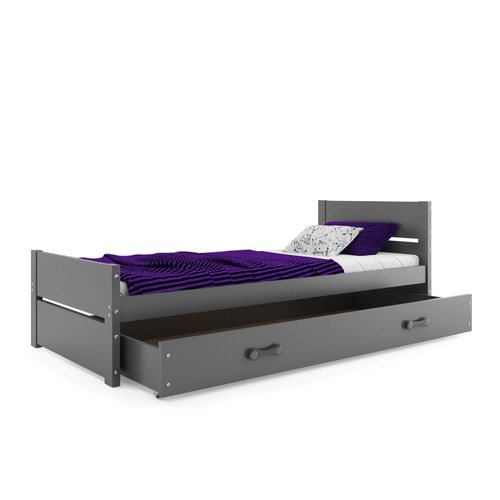 Interbeds Bartek Graphite - Wooden bed for teens - image 4 | Labebe