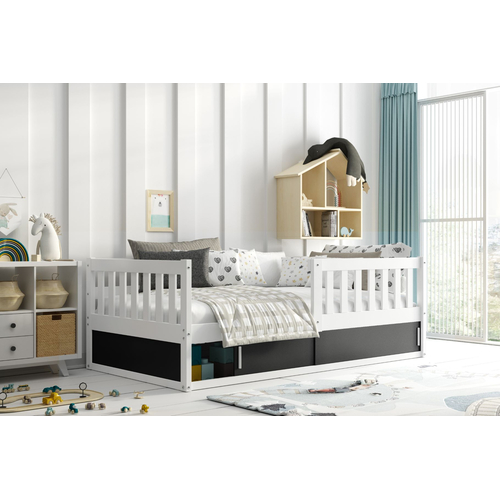 Interbeds Smart White - Wooden bed for teens with an integrated storage box - image 2 | Labebe