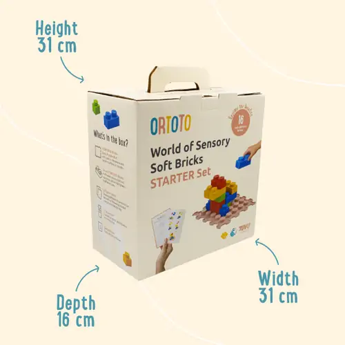 ORTOTO World Of Sensory Soft Bricks Starter Set (16 pcs.) - Sensory Soft Bricks Set - image 14 | Labebe