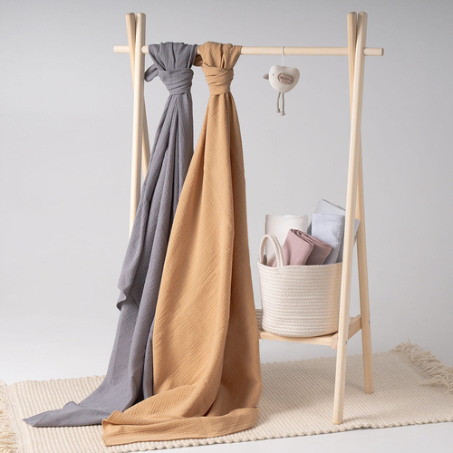 Perina Ochre - Baby muslin swaddle - image 7 | Labebe