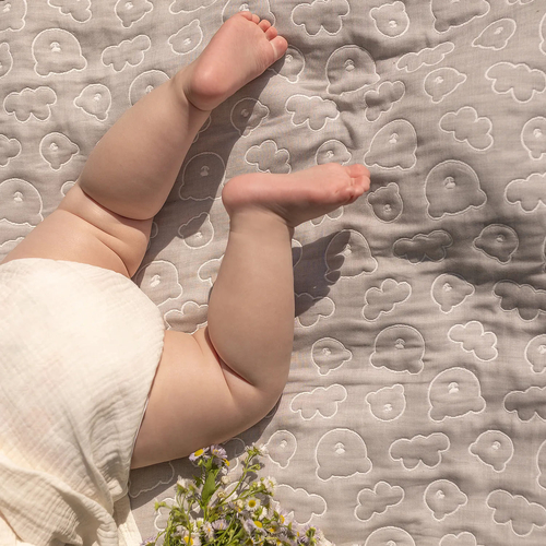 Perina Soft Cotton Grey - Baby double-sided blanket - image 5 | Labebe