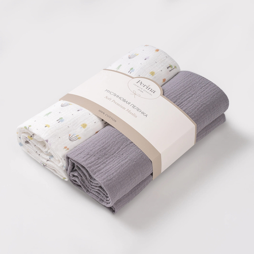 Perina Mushrooms Set of 2 - საბავშვო მუსლინის საფენების კომპლექტი - image 5 | Labebe