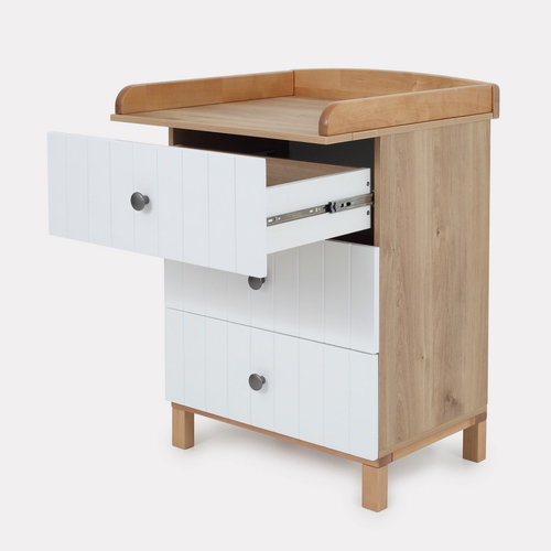 Rant Bamboo Cloud White - საბავშვო კომოდი გამოსაცვლელი დაფით - image 4 | Labebe