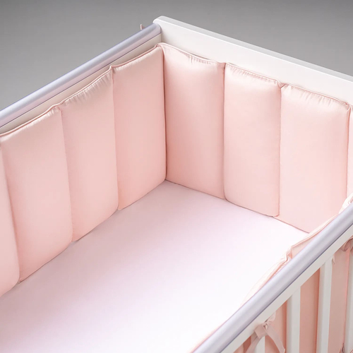 Perina Fence Sateen Collection Pink - საბავშვო საწოლის ბამპერები - image 4 | Labebe