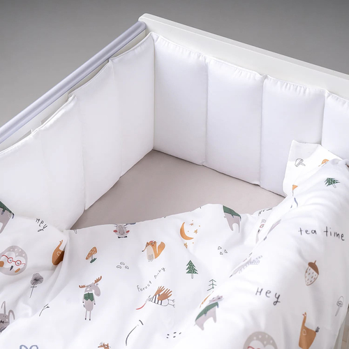 Perina Fence Sateen Collection White - საბავშვო საწოლის ბამპერები - image 4 | Labebe