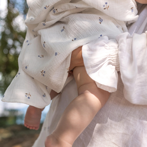 Perina Summer Blue Set of 2 - Комплект детских муслиновых пеленок - изображение 9 | Labebe