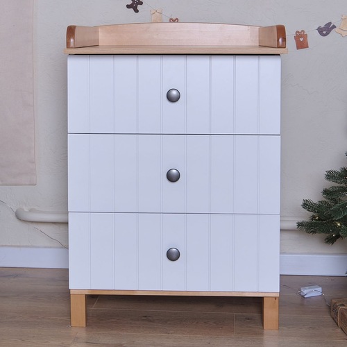 Rant Bamboo Cloud White - საბავშვო კომოდი გამოსაცვლელი დაფით - image 1 | Labebe
