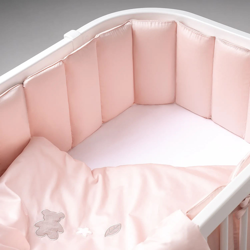 Perina Fence Sateen Collection Pink - საბავშვო საწოლის ბამპერები - image 1 | Labebe