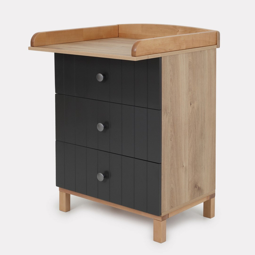 Rant Bamboo Moon Grey - საბავშვო კომოდი გამოსაცვლელი დაფით - image 3 | Labebe