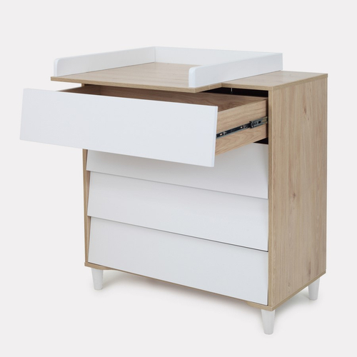 Rant Bergen Cloud White - Baby chest of drawers with a changing table - image 2 | Labebe