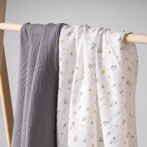 Perina Mushrooms Set of 2 - Baby muslin swaddles set - image 1 | Labebe