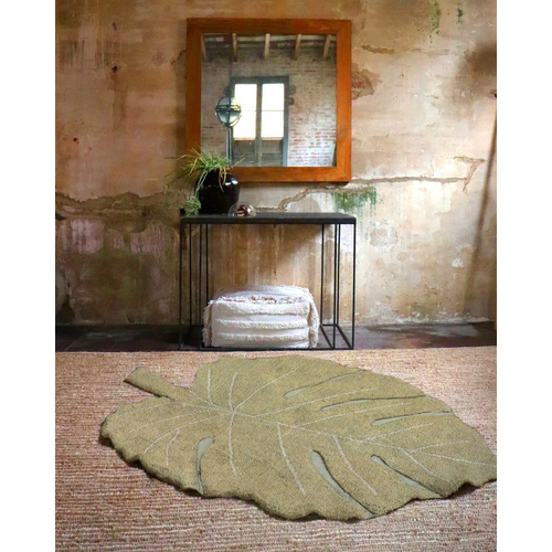 Lorena Canals Monstera Olive - რეცხვადი ხელნაკეთი ხალიჩა - image 4 | Labebe