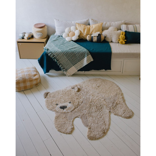 Lorena Canals Bear Animal Rug - რეცხვადი ხელნაკეთი ხალიჩა - image 2 | Labebe