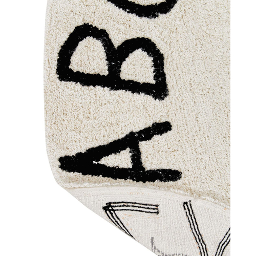 Lorena Canals Round Abc Natural-Negro/Natural-Black - რეცხვადი ხელნაკეთი ხალიჩა - image 4 | Labebe