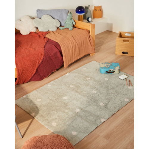 Lorena Canals Mini Dot Blue Sage - Моющийся ковер ручной работы - изображение 2 | Labebe