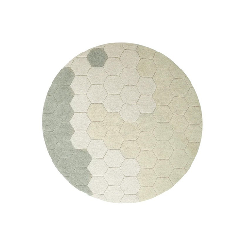 Lorena Canals Round Honeycomb Blue Sage - რეცხვადი ხელნაკეთი ხალიჩა - image 1 | Labebe