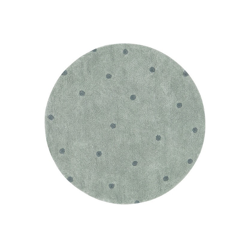 Lorena Canals Round Dot Blue Sage - Моющийся ковер ручной работы - изображение 1 | Labebe
