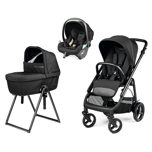 Peg Perego Veloce True Black - საბავშვო ეტლი ტრანსფორმერი ავტოსავარძლით - image 1 | Labebe