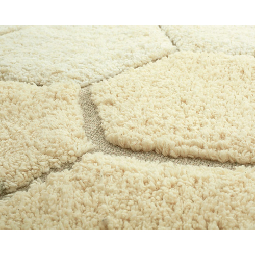 Lorena Canals Round Honeycomb Golden - რეცხვადი ხელნაკეთი ხალიჩა - image 6 | Labebe