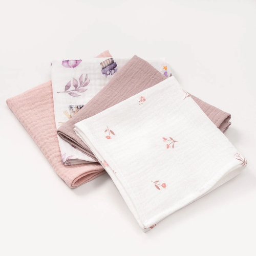 Perina Pink Mix - Комплект детских муслиновых салфеток - изображение 3 | Labebe