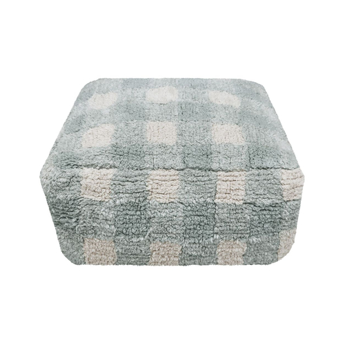 Lorena Canals Pouf Vichy Blue Sage - Пуф ручной работы - изображение 1 | Labebe