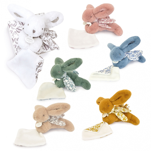 Lapin Doudou Plushs With Doudou Assorted - Soft toy with a handkerchief - image 1 | Labebe