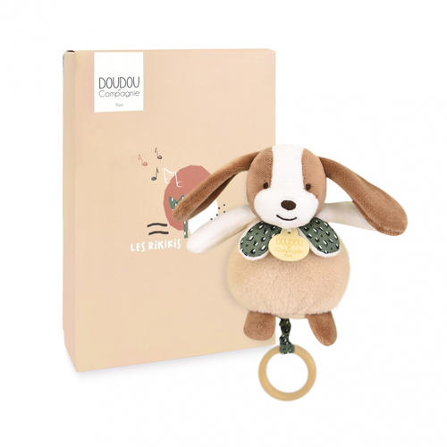 Les Rikikis Dog - Soft toy with music box - image 1 | Labebe