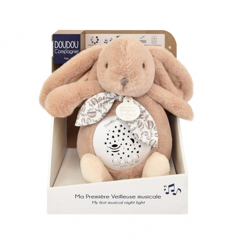 Lapin Doudou Musical Nightlight Projection D'Etoiles Beige Sand - მუსიკალური სათამაშო-სანათი - image 1 | Labebe