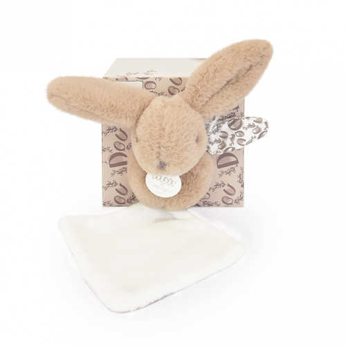 Lapin Doudou Beige Rabbit - Мягкая игрушка с платочком - изображение 1 | Labebe