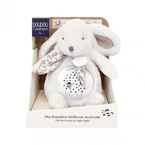 Lapin Doudou Musical Nightlight Projection D'Etoiles White - მუსიკალური სათამაშო-სანათი - image 1 | Labebe