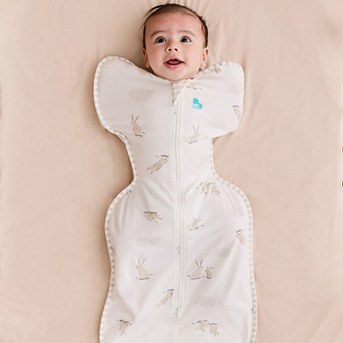 Love To Dream Swaddle Up 1.0T Stretch Cotton Cloud Bunnies WHT M - Baby sleeping bag - image 1 | Labebe